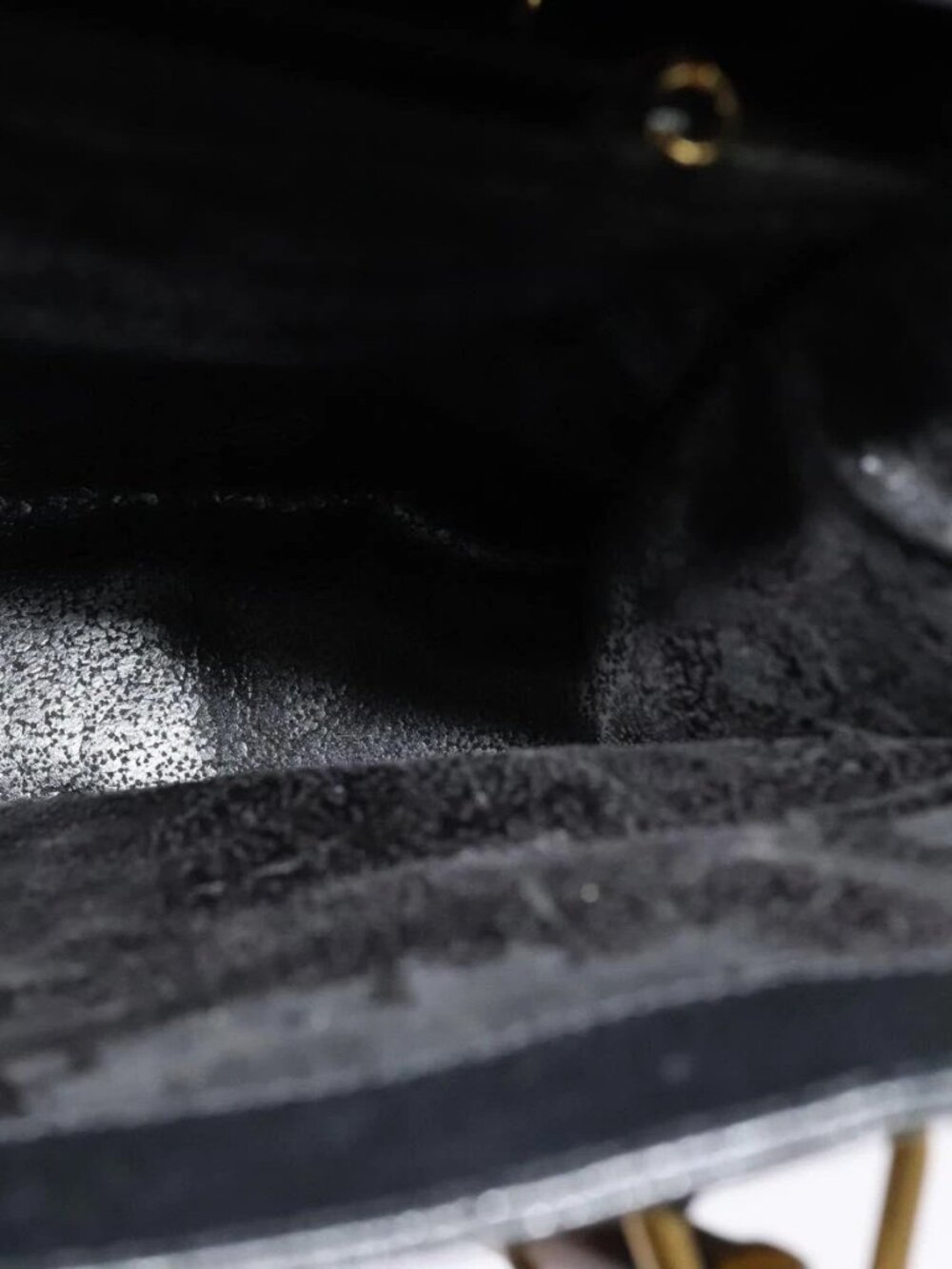 GUCCI Bamboo Hand Bag Suede Black Gold 002 1095 0260 Auth ep9070 - Picture 12 of 16
